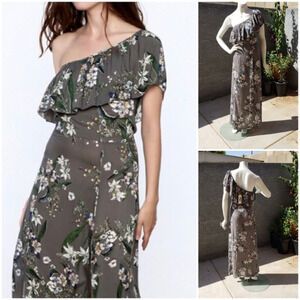 Cleobella Off The Shoulder Floral Grey‎ Maxi Dress